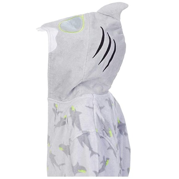 Saint Eve Grey Shark Youth Beach Cover-Up Robe Size 3-4 NWT - Picture 4 of 5